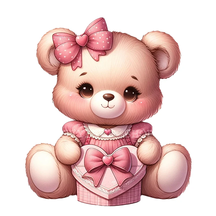 استیکر پارچه و لباس پاد آفرین مدل کارتونی کیوت خرس تدی بامزه کد S3972