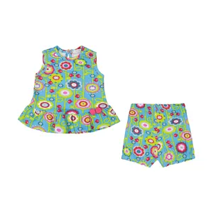 ست تاپ و شلوارک نوزادی دخترانه فیورلا مدل 22011-05