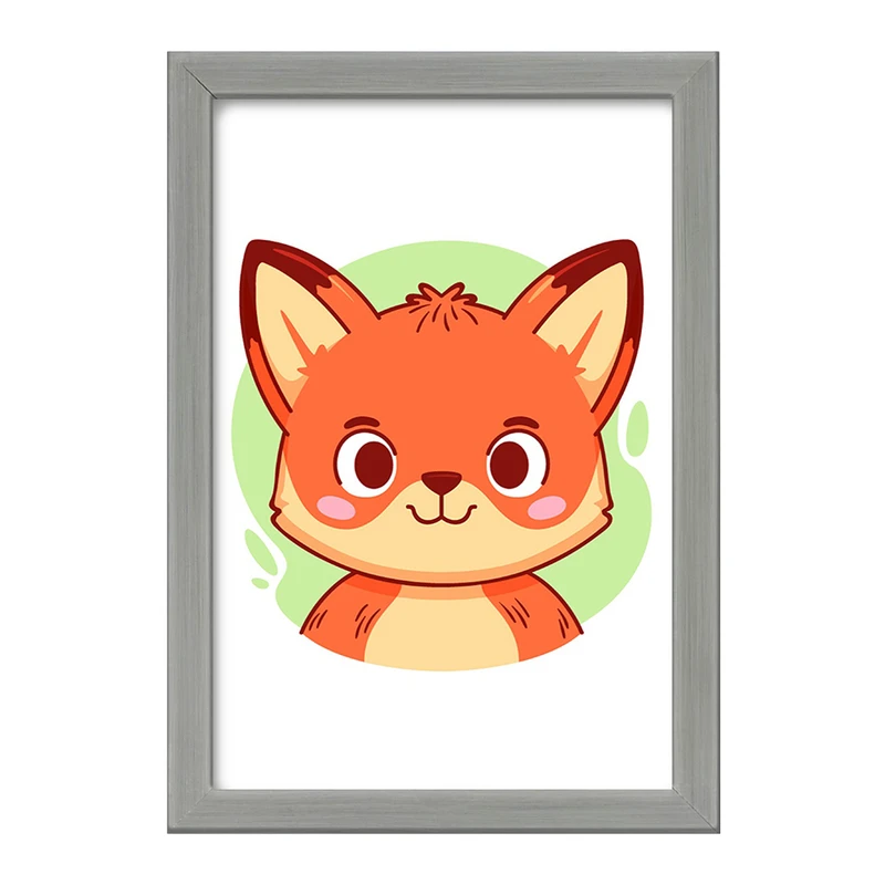 تابلو خندالو طرح روباه حیوانات بامزه کد 37139