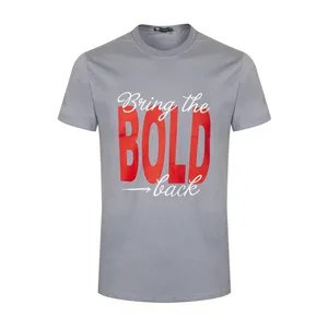 تی شرت آستین کوتاه مردانه ناوالس مدل BOLD BACK رنگ طوسی