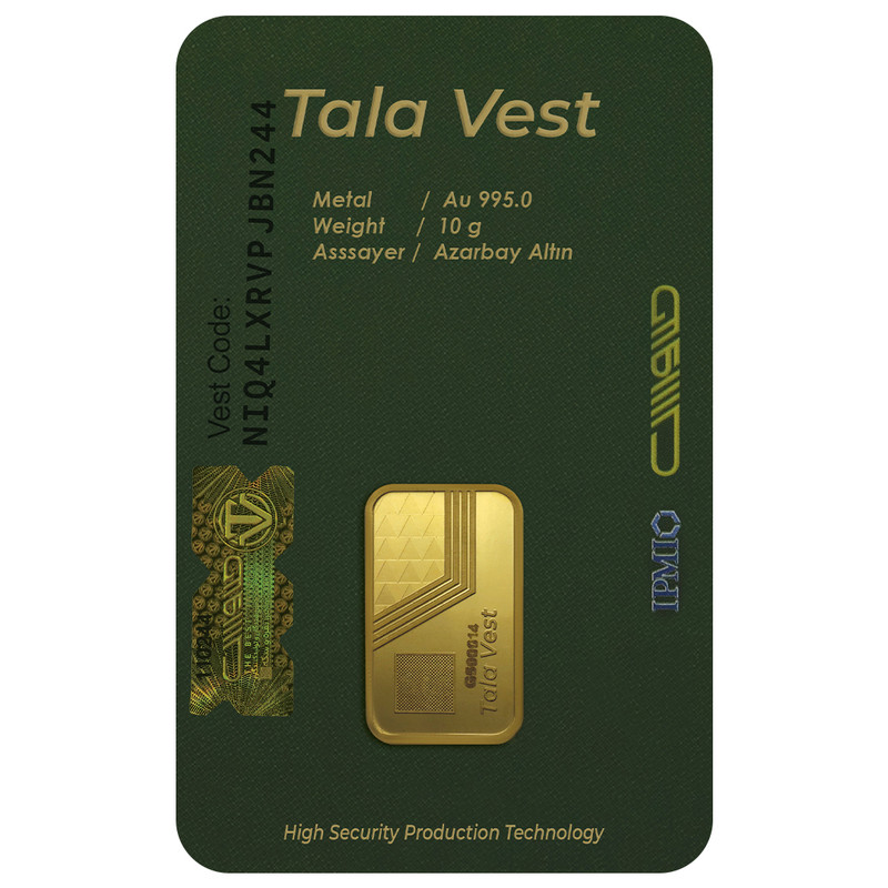 شمش طلا 24 عیار طلاوست مدل 10g - 2