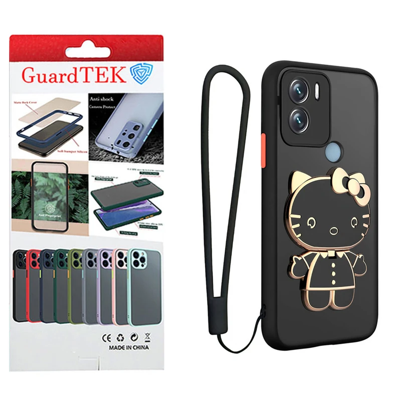 کاور گاردتک آساک مدل MBC Kitty Strap مناسب برای گوشی موبایل شیائومی Redmi A1 Plus/ A2 Plus به همراه بند