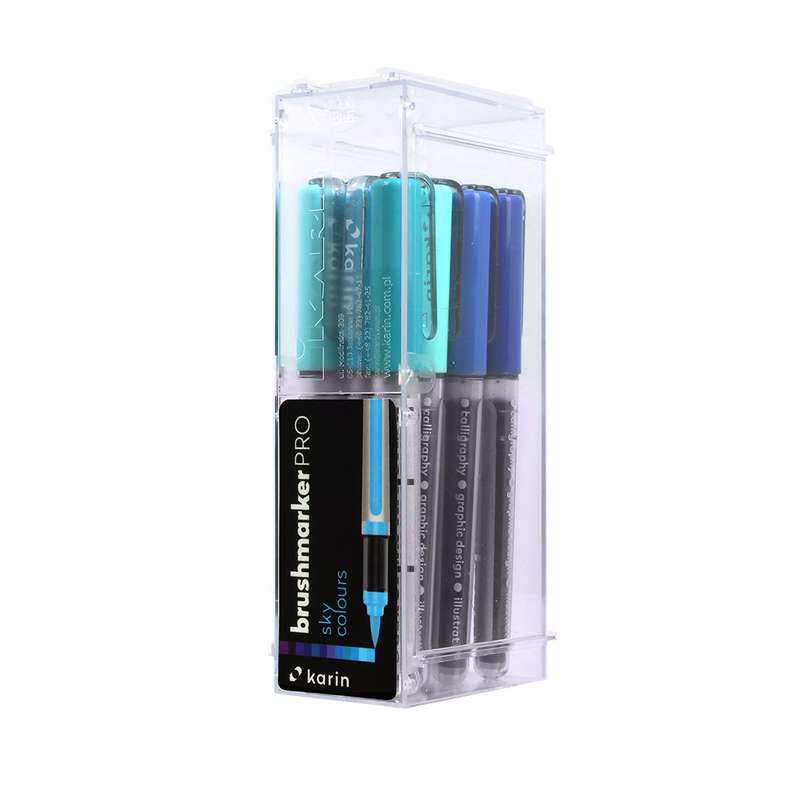 ماژیک کارین مدل Brushmarker Pro Sky بسته 12 عددی