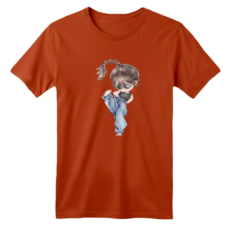 تی شرت آستین کوتاه بچگانه مدل دخترک کد 4