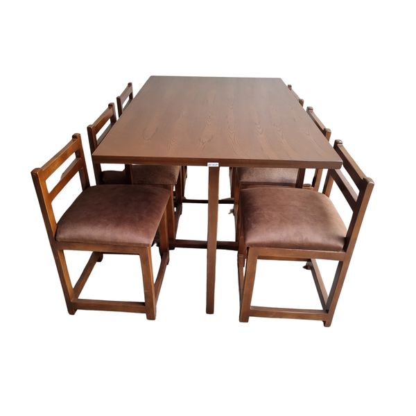 میز و صندلی ناهارخوری 6 نفره گالری چوب آشنایی مدل 785