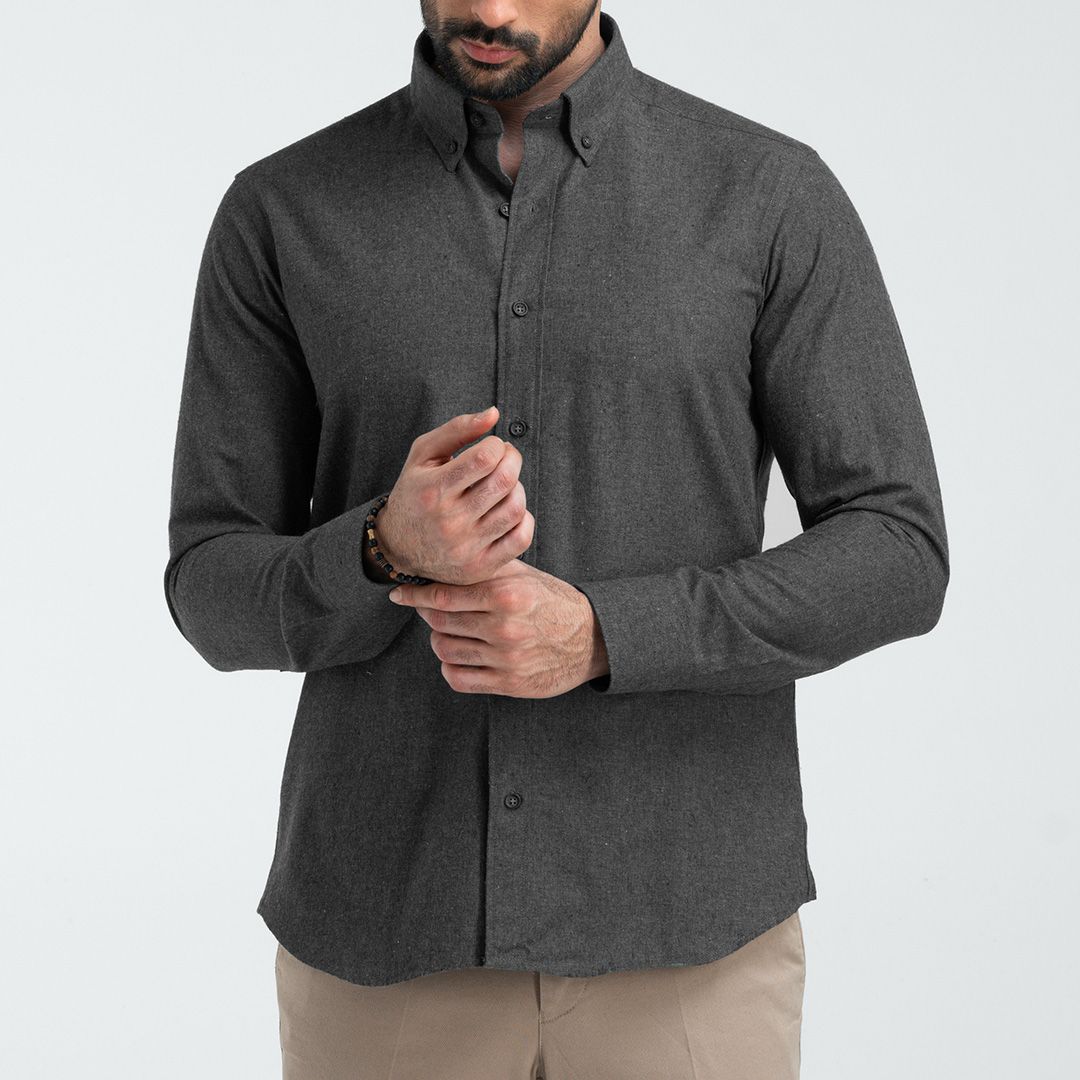 پیراهن آستین بلند مردانه ام کی کالکشن مدل 1864 - - 1