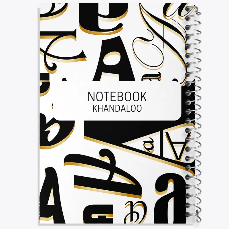 دفتر لیست خرید 50 برگ خندالو طرح حروف انگلیسی کد N1321