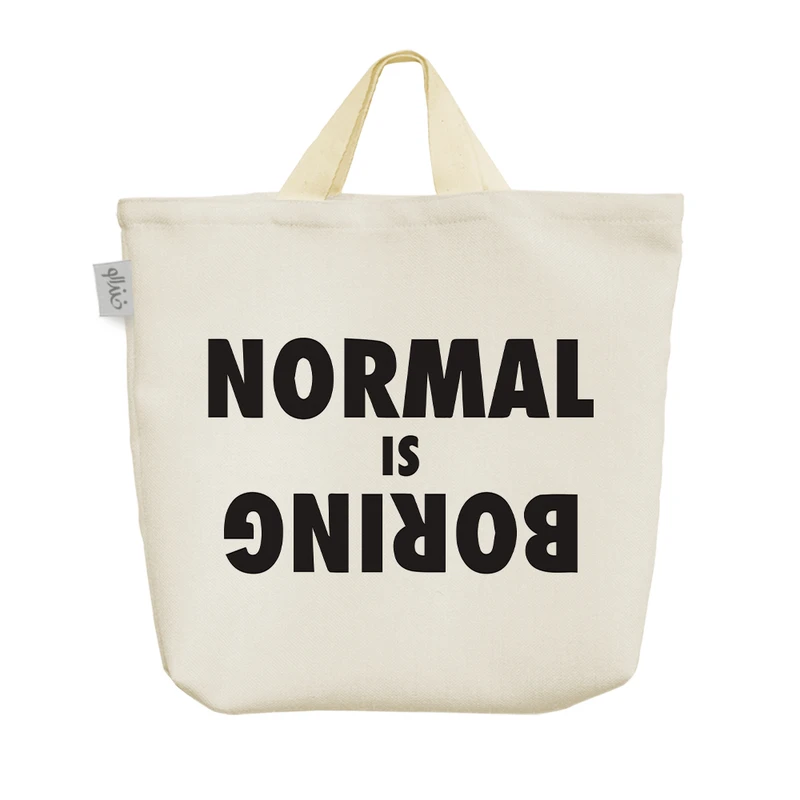 ساک خرید خندالو مدل Normal Is Boring کد 6552
