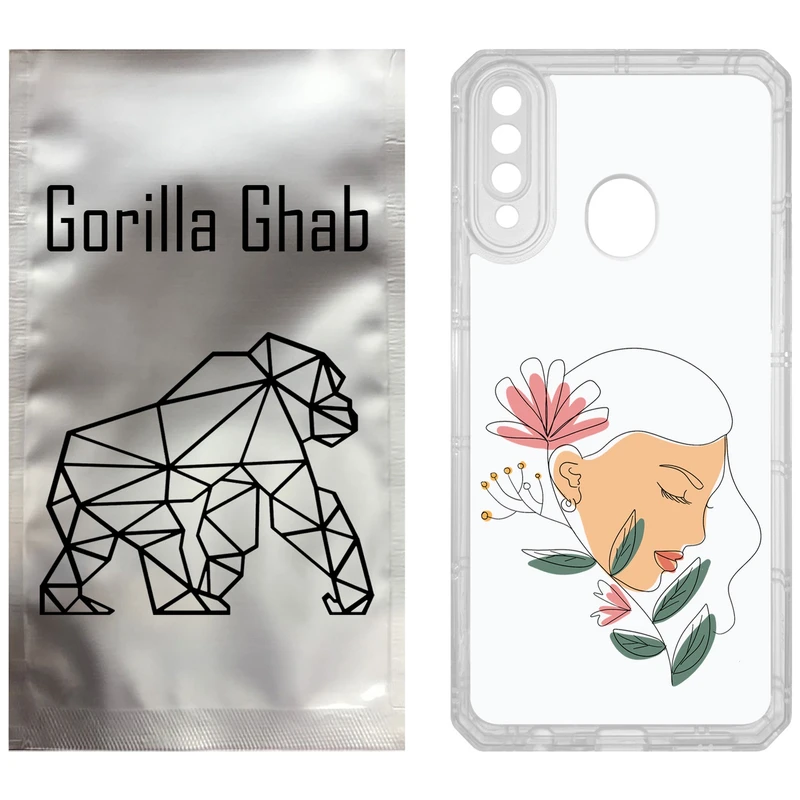 کاور گوریلا قاب مدل CLG کد 53 طرح صورت زن مناسب برای گوشی موبایل سامسونگ Galaxy A20s