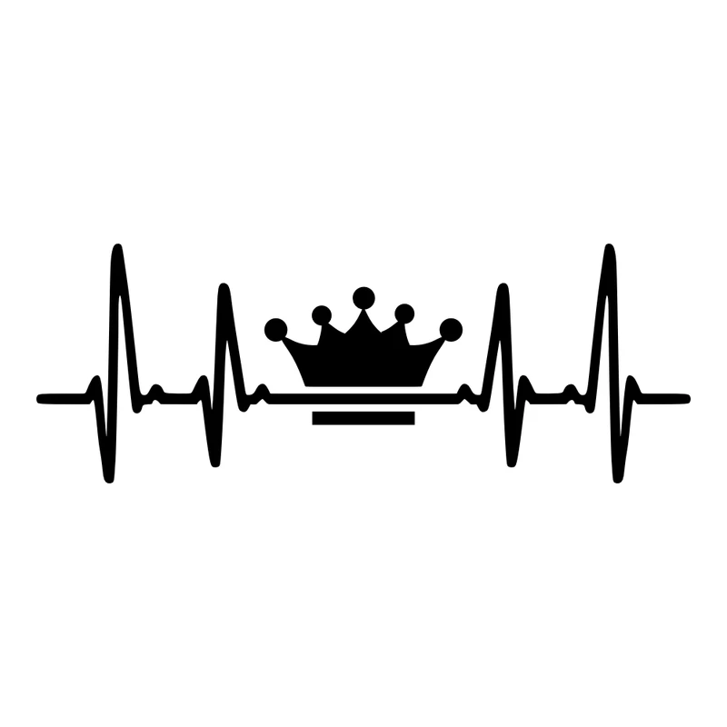 برچسب بدنه خودرو طرح ضربان قلب تاج کد MT-B398