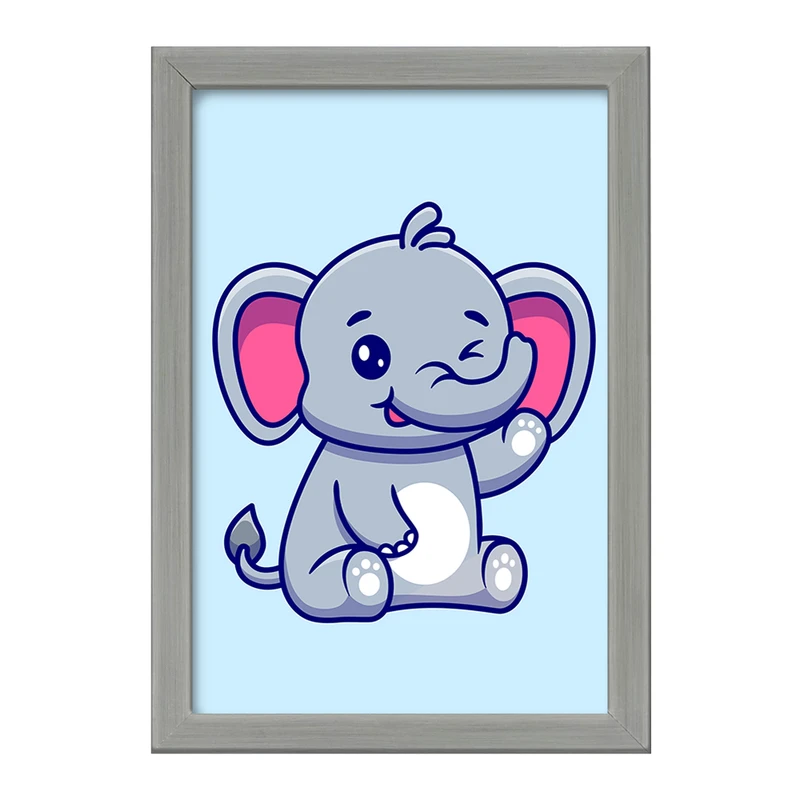 تابلو خندالو طرح  حیوانات بامزه فیل کد 25442