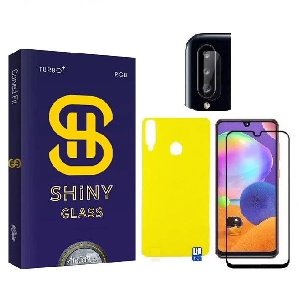 محافظ صفحه نمایش آتوچبو مدل FUL مناسب برای گوشی موبایل سامسونگ Galaxy A20s به همراه محافظ پشت گوشی و محافظ لنز دوربین
