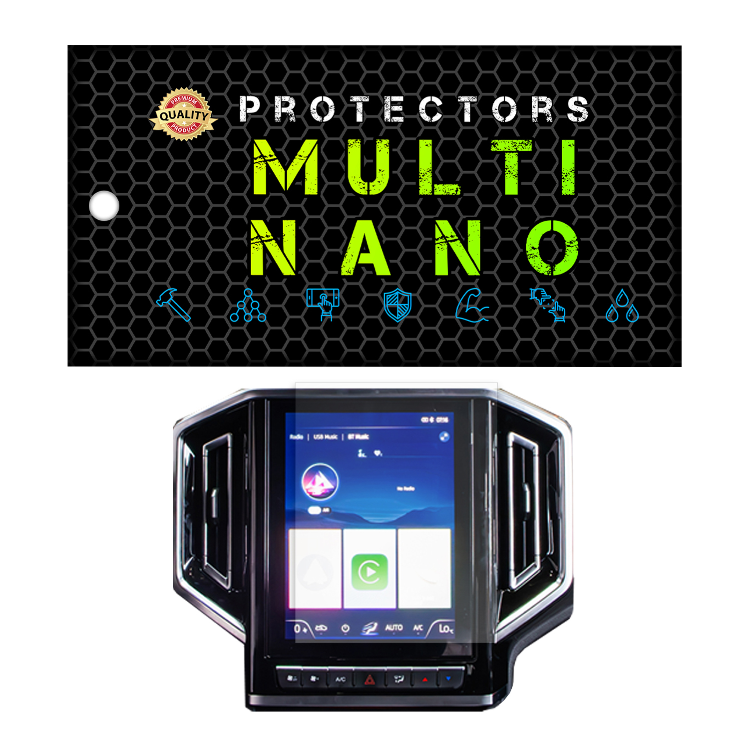 محافظ صفحه نمایش آنتی رفلکس مانیتور خودرو مولتی نانو مدل X-S1M مناسب برای خودرو کی ام سی T9