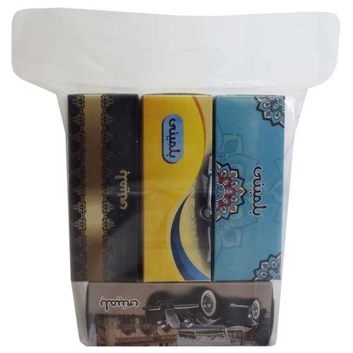 دستمال کاغذی 200 برگ بلمینی مدل ماشین بسته 4 عددی