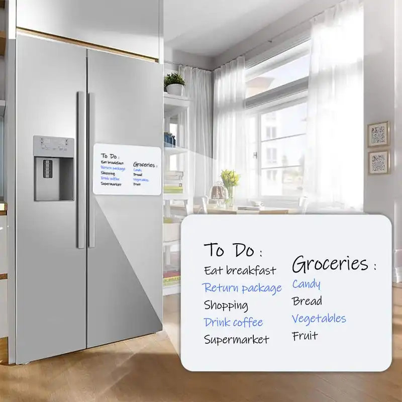 تخته وایت برد مدل انعطاف پذیر مغناطیسی سایز 43x28 سانتی متر به همراه ماژیک بسته 3 عددی