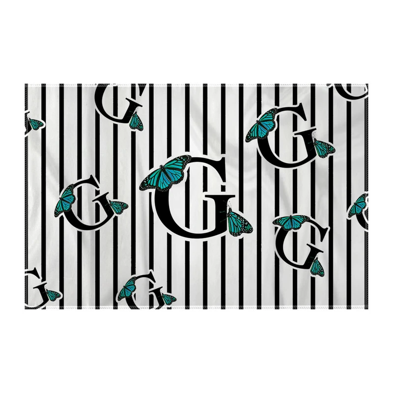 کاغذ کادو ترمه طراحان ایده مدل حرف G پروانه ای کد cfp3009