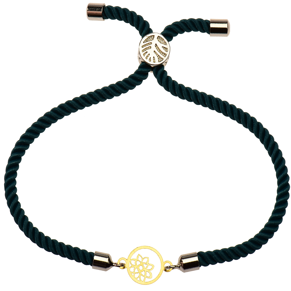 دستبند طلا 18 عیار دخترانه کرابو طرح گل و ستاره مدل Krd1147
