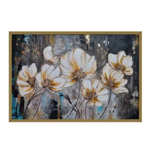 تابلو نقاشی ورق طلا طرح گل