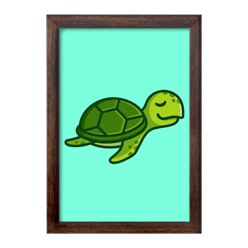 تابلو خندالو طرح حیوانات بامزه لاکپشت کد 28169