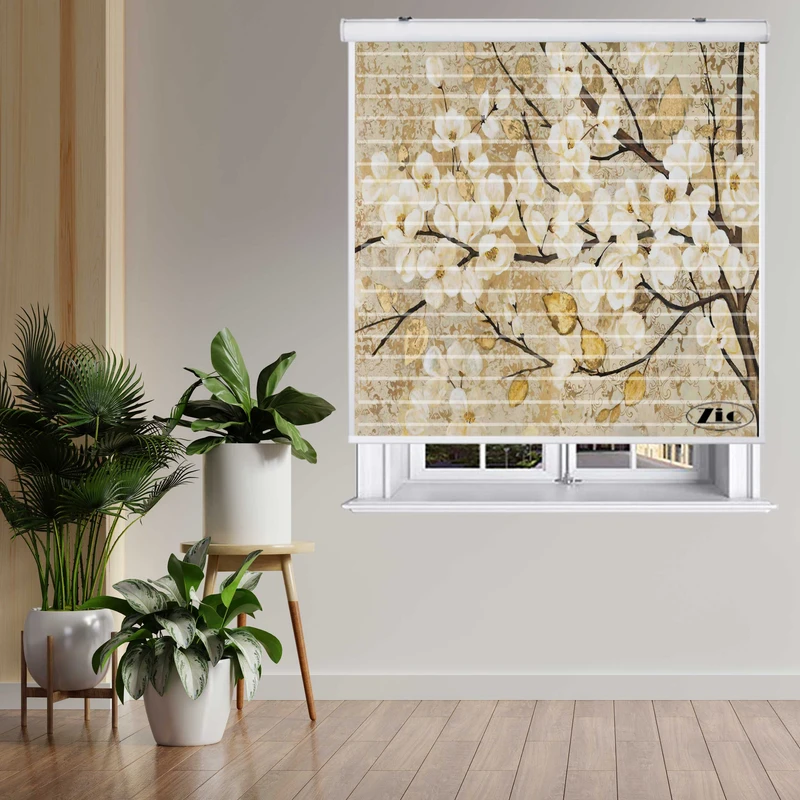 پرده زبرا زیو مدل سیلوئت 3D1036 سایز 150x150 سانتی متر