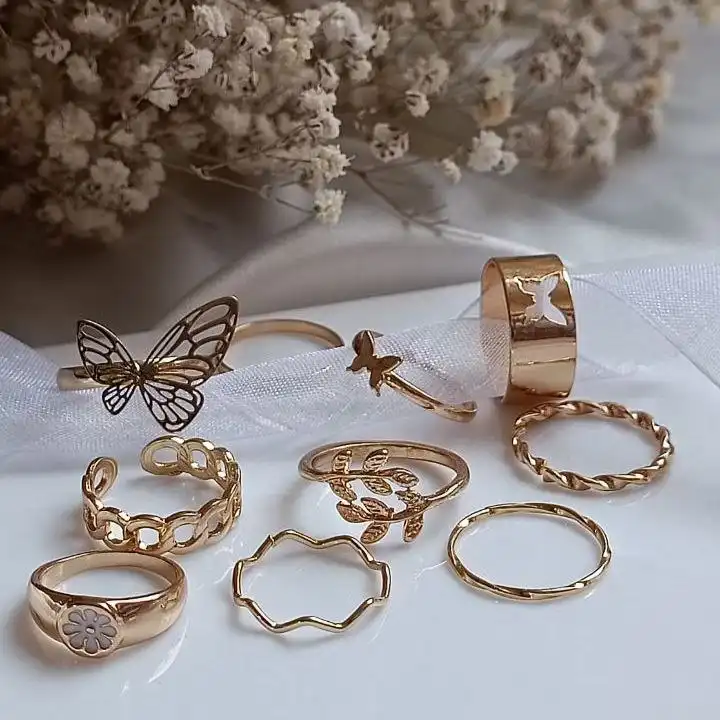 انگشتر زنانه کد 04 مجموعه 10 عددی