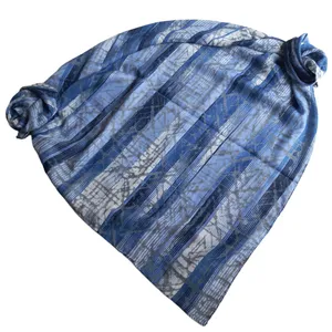 روسری زنانه مدل نخی قواره متوسط راه راه