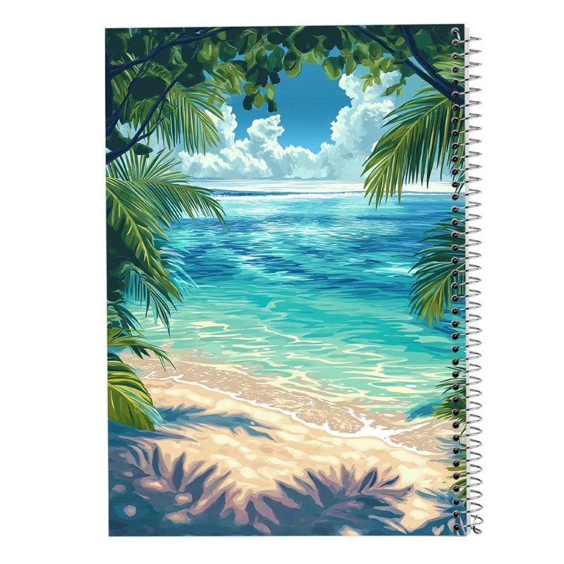 دفتر شطرنجی 50 برگ مدوپد طرح درخت نخل کد DF15211