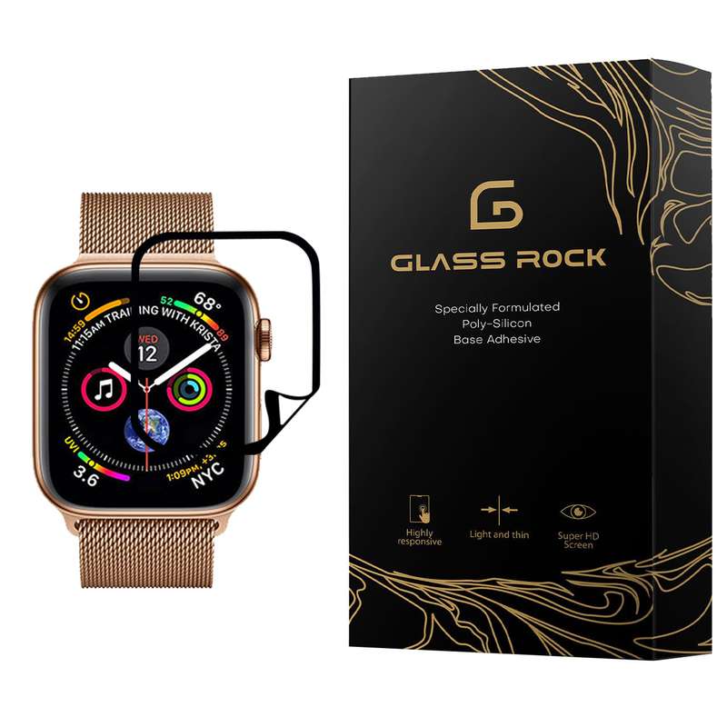 محافظ صفحه نمایش نانو گلس راک مدل PMR-Glass مناسب برای اپل واچ سری 4 44 میلی متر