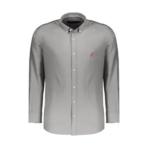 پیراهن آستین بلند مردانه آیبکس مدل 1029 رنگ طوسی