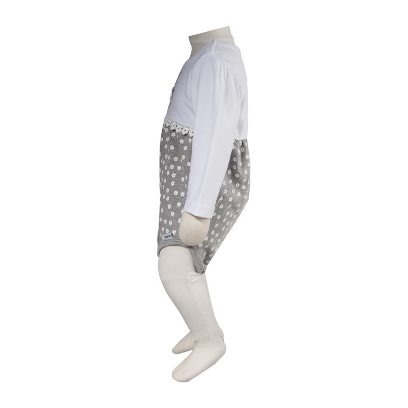 بادی آستین بلند نوزادی آدمک مدل خرگوش و گل کد 01 - - 5