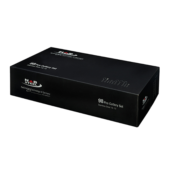سرویس قاشق و چنگال 98 پارچه ناب استیل مدل پالرمو براق