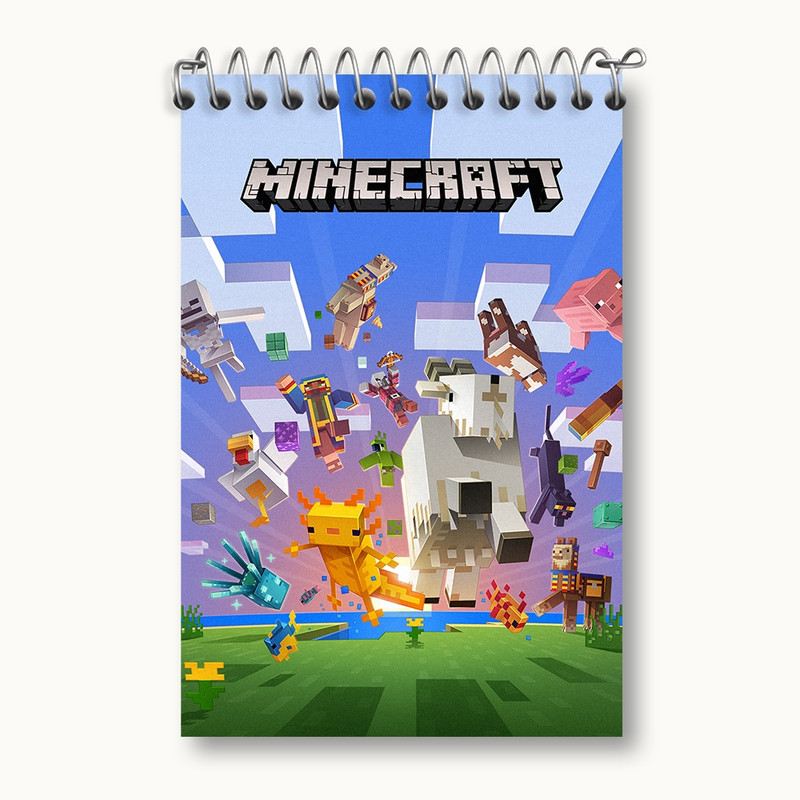 دفتر یادداشت 50 برگ خندالو مدل ماینکرافت (Minecraft) کد F2429