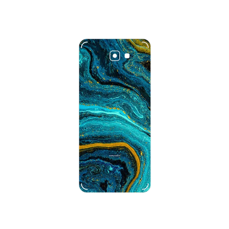 برچسب پوششی ماهوت مدل Turquoise marblewith golden streaks مناسب برای گوشی موبایل سامسونگ Galaxy J7 Prime 2