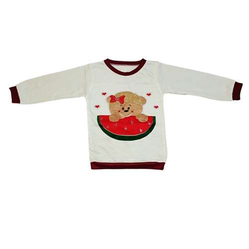 تی شرت آستین بلند دخترانه مدل یلدا کد 888KHT