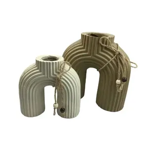 گلدان دکوری مدل رنگین کمان مجموعه ۲ عددی