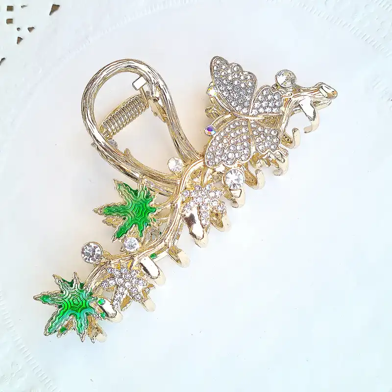 کلیپس مو زنانه مدل برگ پاییزی کد brg 1160