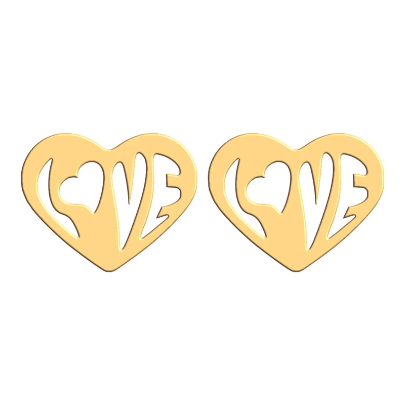 گوشواره طلا 18 عیار زنانه فرشته طرح WEL-000333 LOVE