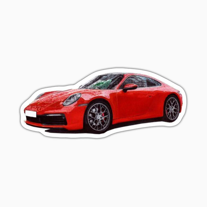 استیکر لپ تاپ و موبایل بووم طرح ماشین مدل Porsche Carrera کد UV018