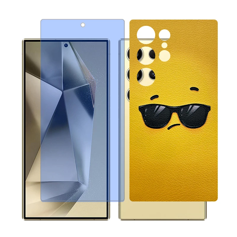 محافظ صفحه نمایش آنتی بلو گلس مدل Together مناسب برای گوشی موبایل سامسونگ Galaxy S22 Ultra به همراه برچسب پوششی پشت گوشی