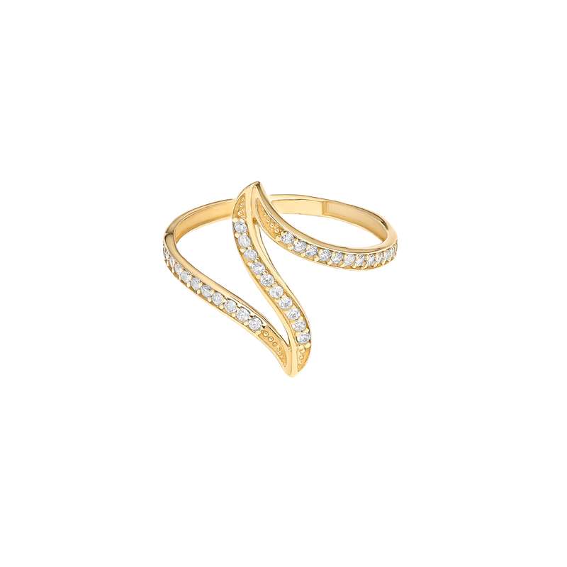 انگشتر طلا 18 عیار زنانه ماوی گالری مدل ژیوار نگینی