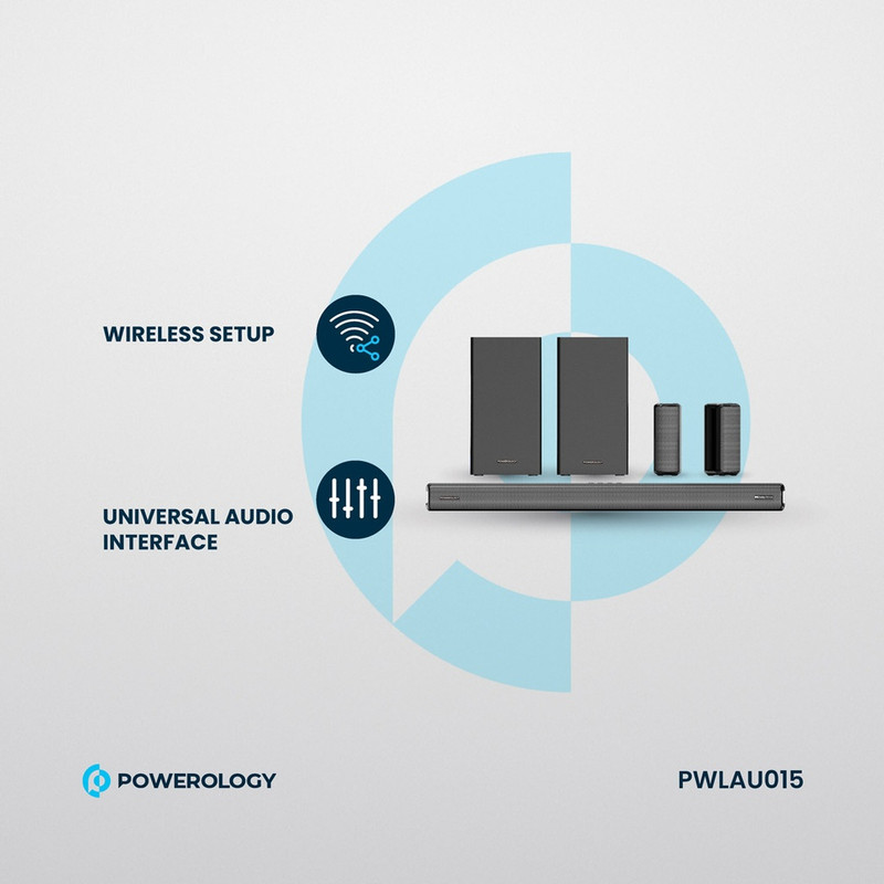 سینمای خانگی پاورولوجی مدل 5.2.4CH Dual Woofer Wireless Home Theater مجموعه 5 عددی