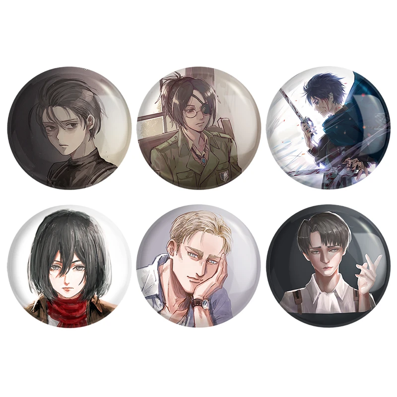 مگنت خندالو طرح انیمه اتک آن تایتان Attack on Titan کد 1052B مجموعه 6 عددی