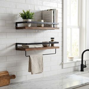 شلف دیواری مدل Wooden بسته 2 عددی