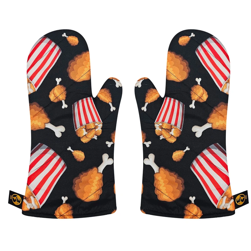 دستکش فر سیی مدل مرغ سوخاری کنتاکی کد 1223.31 بسته 2 عددی