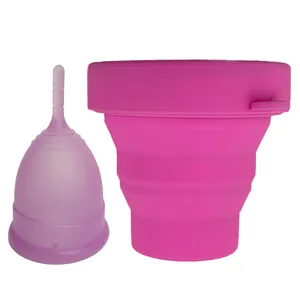 کاپ قاعدگی پیور مدل ساقه میله ای سایز بزرگ به همراه لیوان نگهدارنده