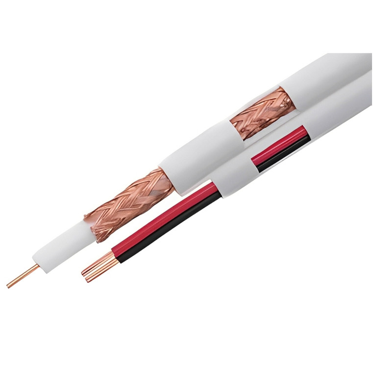 کابل RG59 ترکیبی مدل 0.70-WHITE طول 100 متر