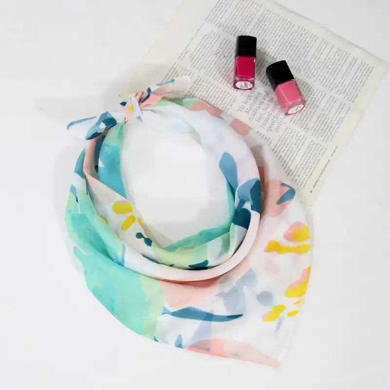 روسری زنانه مدل نخی تابستانه آبرنگی کد ana-2401