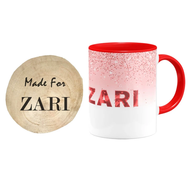 ماگ گالری وبفر مدل زری به همراه زیر لیوانی