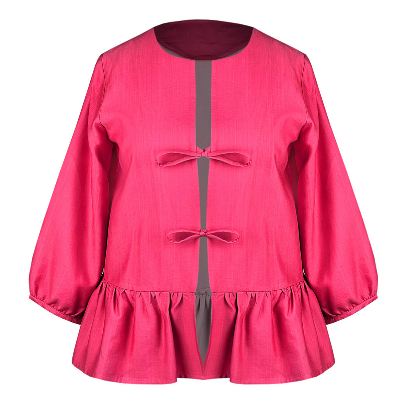 مانتو زنانه مدل عروسکی بندی بابوس AK1350