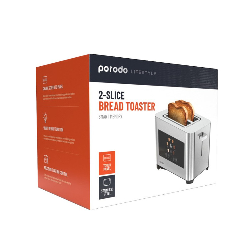 توستر پرودو مدل Porodo 2-Slice Digital Pop up